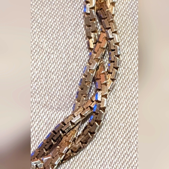 Vintage 925 Sterling Silver Braided 3-Strand Boston Link Chain Bracelet 7.5" - Picture 8 of 10